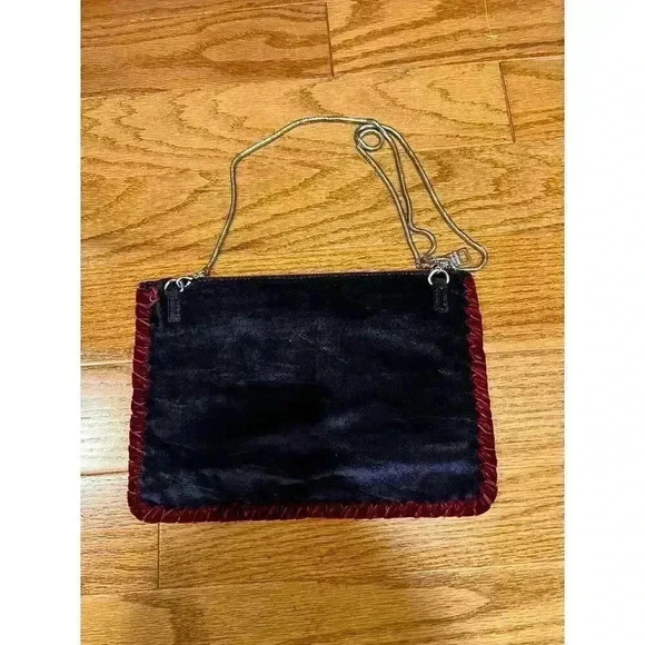 Steve Madden Embellished Clutch Pouch Eclectic Colorful Velvet Animal Zebra - Picture 5 of 5